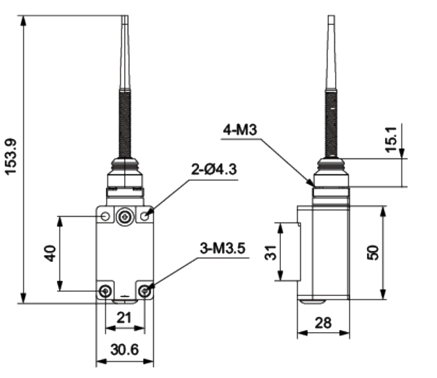 结构尺寸图 - SD-8166