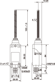结构尺寸图 - SF-M167