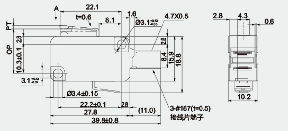 结构尺寸图 - V-161-1C25